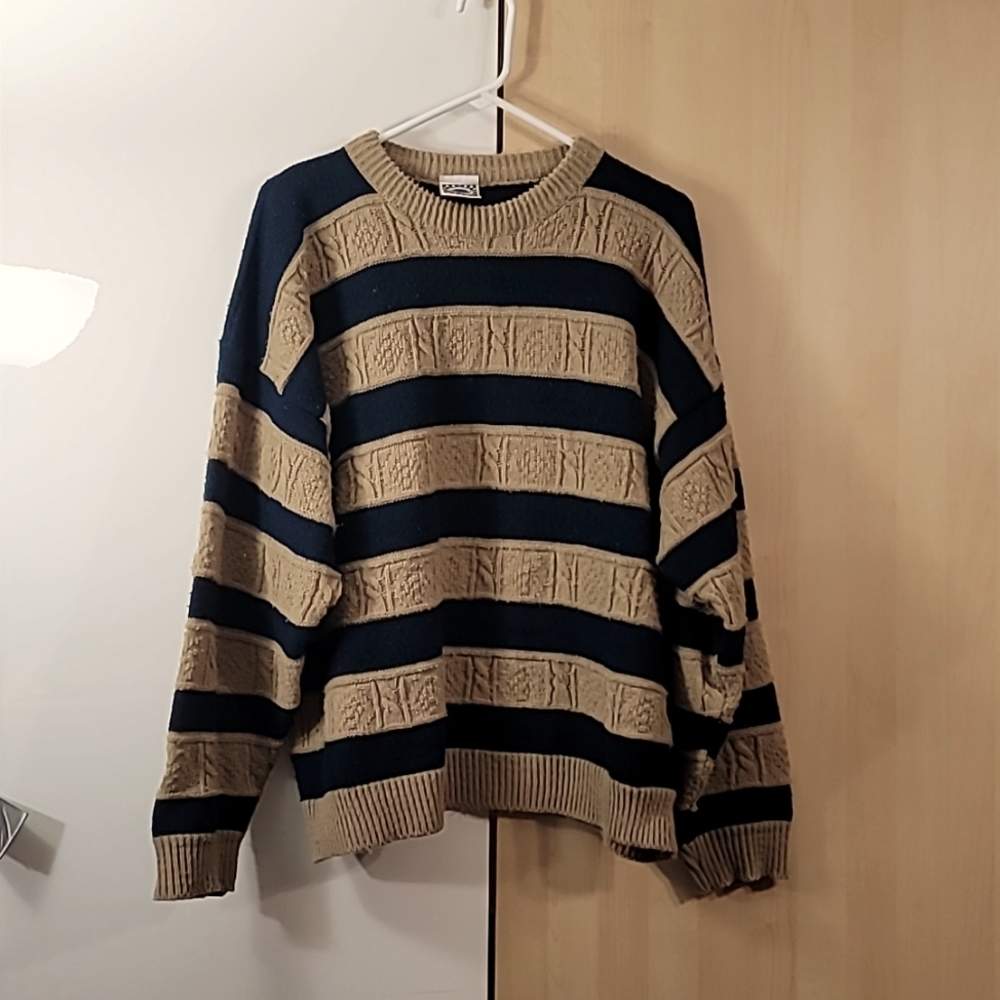 Men's Blue Tan XL Shout‎ Sweater Preloved